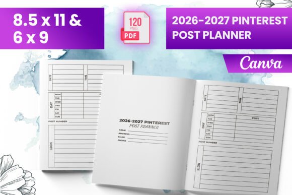 2026-2027 Pinterest Post Planner KDP