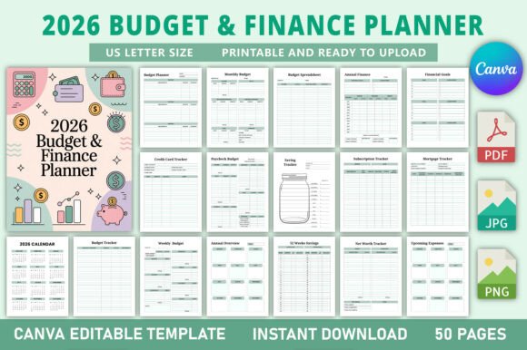 2026 Budget Finance Planner Editable