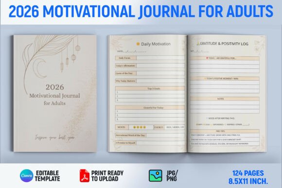 2026 Motivational Journal for Adults