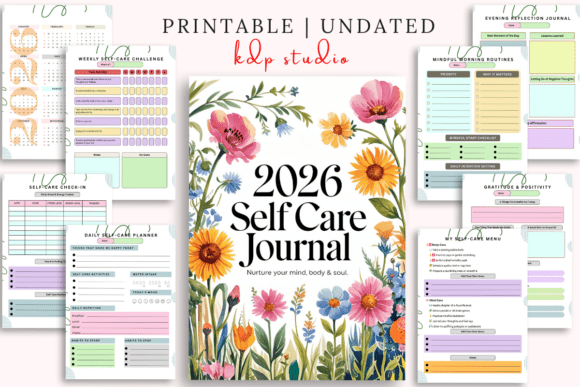 2026 Self-Care Journal – Prioritize Your Well-Being, Mindfulness Inner Peace 🌿📘