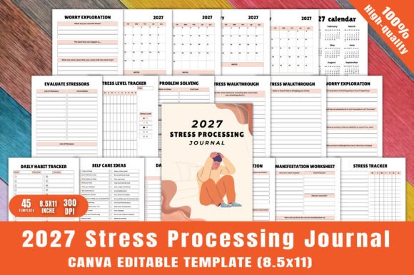 2027 Stress Processing Journal: A Thoughtful Tool for Emotional Growth and Summer Structure