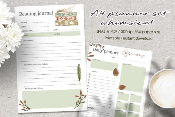 Whimsical Aesthetic A4 Planner Set: A Creative Tool for Everyday Planning